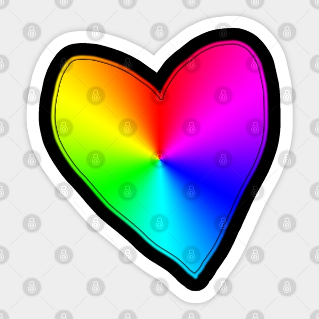 Spectrum Heart Sticker by ellenhenryart